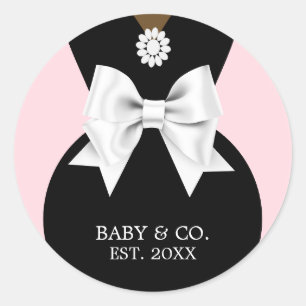 Sticker Rond Élégante Ethnique Rose Bébé & Co Tiffany Baby Show