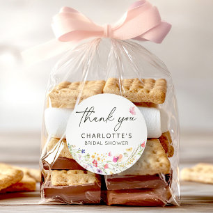 Sticker Rond Élégante Fête des mariées de Merci Floral