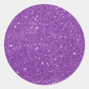 Sticker Rond Élégante Parties scintillant violette