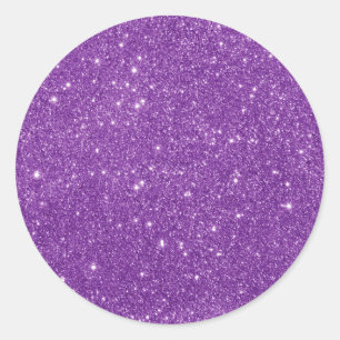 Sticker Rond Élégante Parties scintillant violette