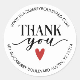 Sticker Rond Élégante PME Merci