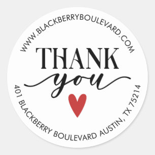 Sticker Rond Élégante PME Merci