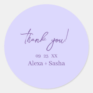 Sticker Rond Élégantes fleurs de lilas violet clair Mariage