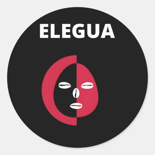 Sticker Rond Elegua Yoruba Religion Nigeria (Devant)
