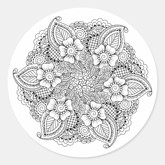 Sticker Rond Élément arrondi inspiré (Devant)