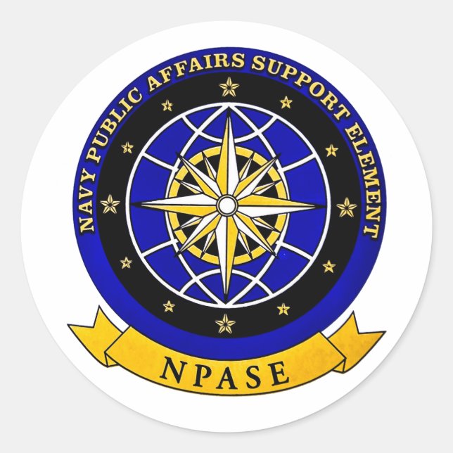 STICKER ROND ÉLÉMENT DE SOUTIEN DES AFFAIRES PUBLIQUES MARINE S (Devant)