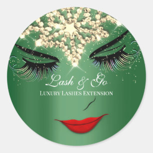 Sticker Rond Eléments de courge pour artiste de maquillage Lèvr