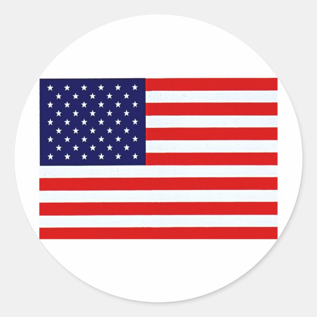 Sticker Rond Éléments du drapeau américain (Devant)