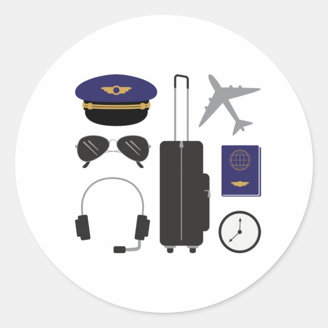 Sticker Rond Éléments pilotes (Devant)