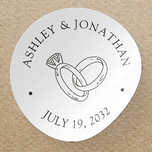 Sticker Rond Eléments simples modernes élégants