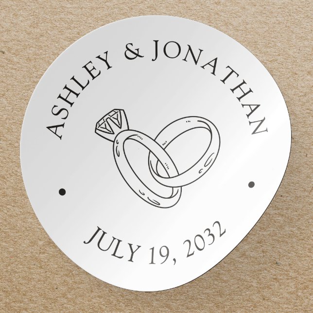 Sticker Rond Eléments simples modernes élégants (Créateur téléchargé)