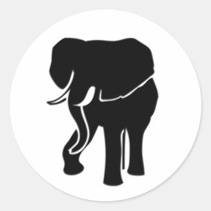 Sticker Rond Eléphant africain