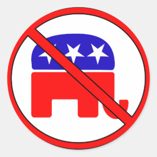 Sticker Rond Eléphant anti-républicain