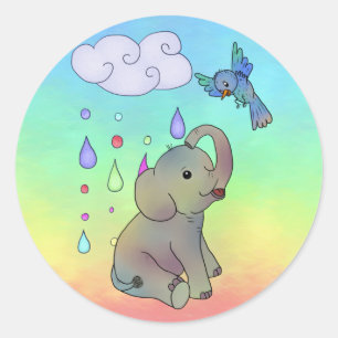 Sticker Rond Éléphant de Bunter