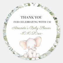 Elephant Green Boy Circle Boy Baby shower