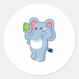 Sticker Rond Elephant Mobile