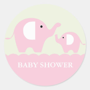 Sticker Rond Eléphants