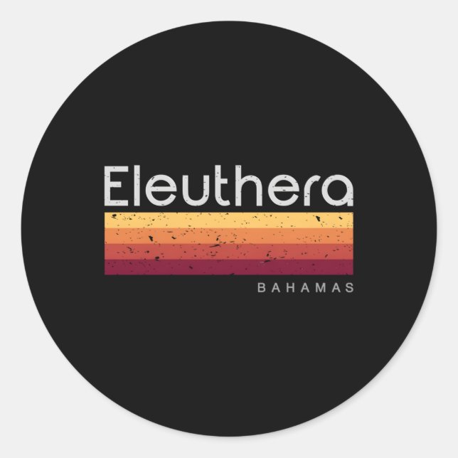 Sticker Rond Eleuthera Bahamas (Devant)