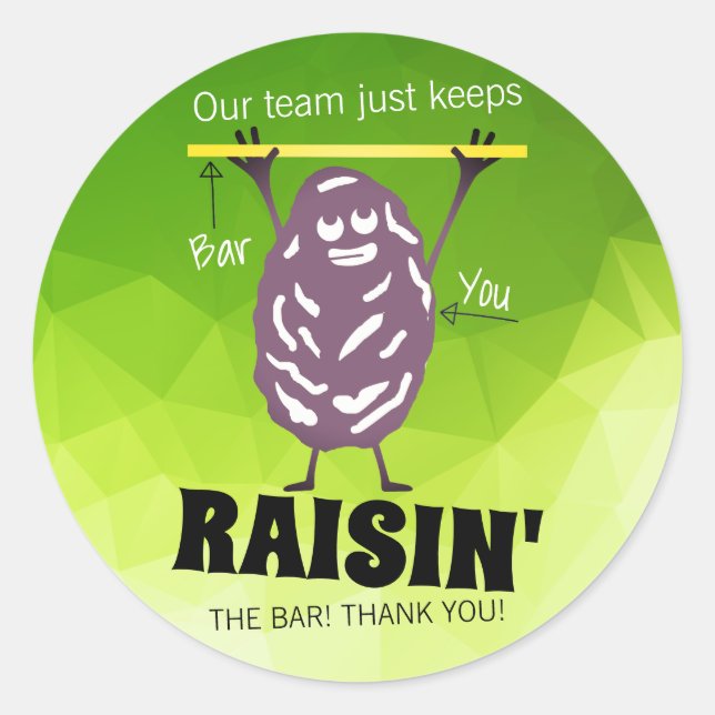 Sticker Rond Élever l'autocollant de prix de bonbons de l'emplo (Devant)
