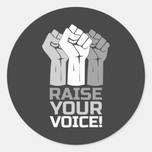 Sticker Rond Élever votre voix 3