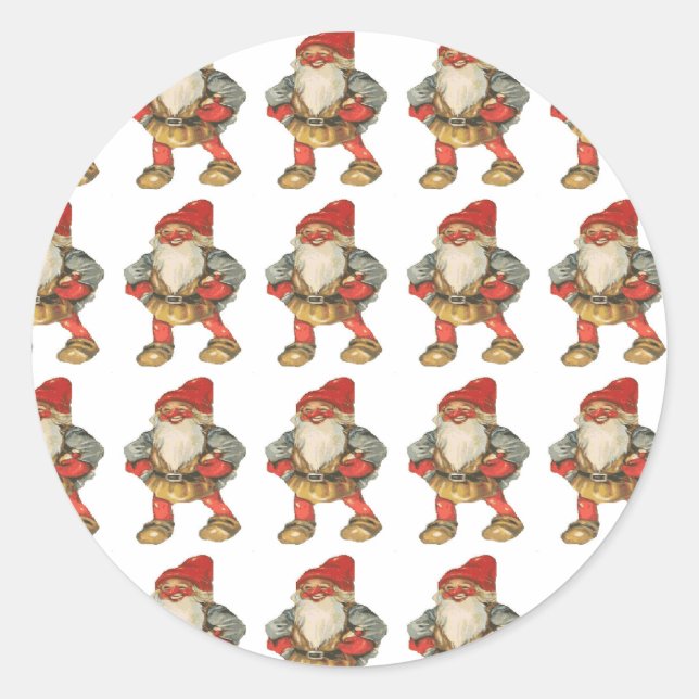 Sticker Rond Elfe de Noël suédois (Devant)