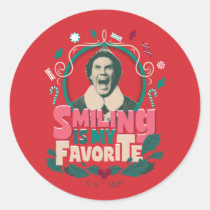 Sticker Rond Elfe - Sourire est mon préféré