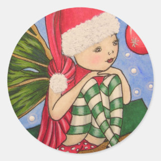 Sticker Rond Elfe X-Mas
