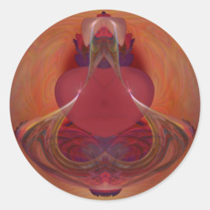 Sticker Rond Elixir de Love Potion Bouteille Fractal