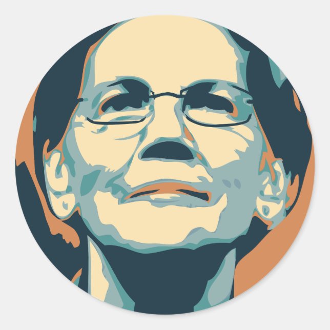 Sticker Rond elizabeth warren (Devant)