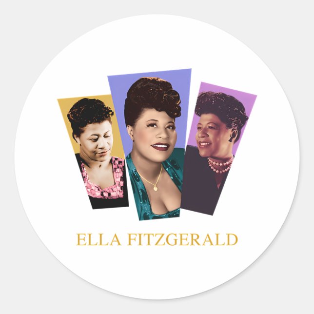 Sticker Rond Ella Fitzgerald (Devant)