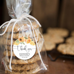 Sticker Rond Elle a trouvé sa Fête des mariées Squeeze