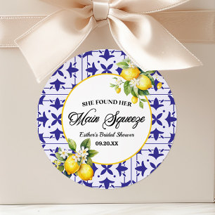 Sticker Rond Elle a Trouvé Son Grand Amour Lemon Fête de Mariag