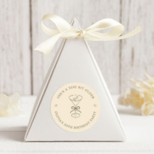Sticker Rond Elle a un peu vieilli Coffee Martini Anniversaire