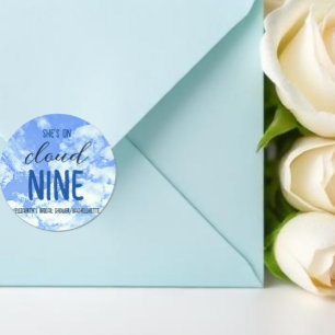 Sticker Rond Elle est au septième ciel ! Enterrement de vie de
