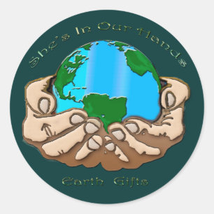 Sticker Rond ELLE EST DANS NOTRE collection MAINS