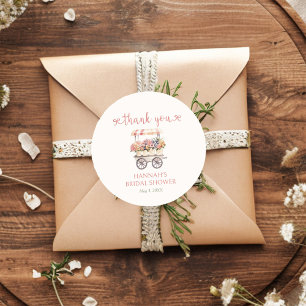 Sticker Rond Elle est fraîche du marché : Shower de mariage 