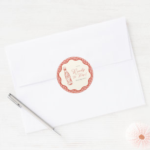 Sticker Rond Elle est prête pour une baby shower