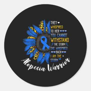 Sticker Rond Elle Whischote Je Suis La Tempête Alopecia Areata
