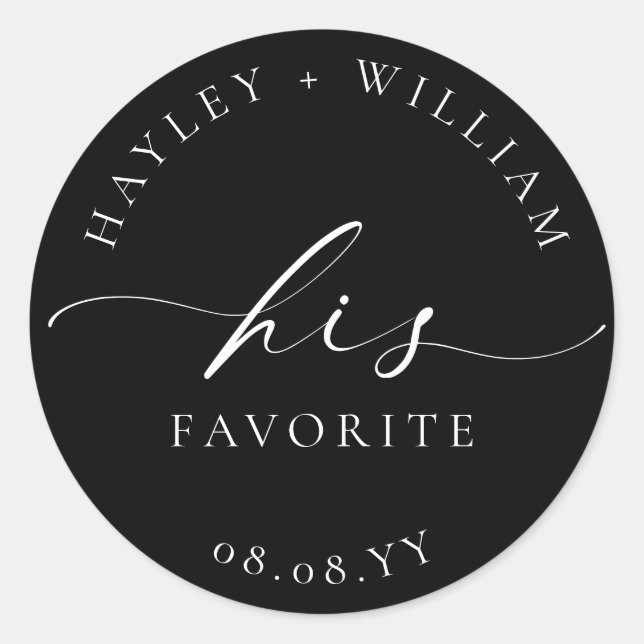 Sticker Rond Ellesmere Black Son favori (Devant)