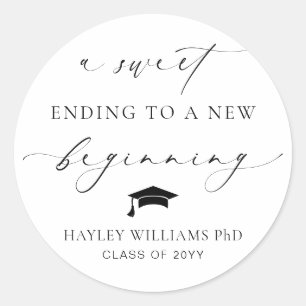 Sticker Rond Ellesmere Sweet Terminer la nouvelle graduation de