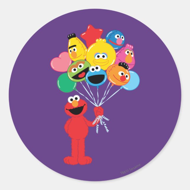 Sticker Rond Elmo Balloons (Devant)