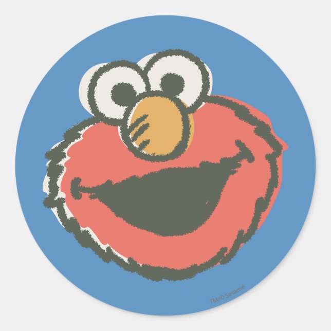 Sticker Rond Elmo Retro (Devant)