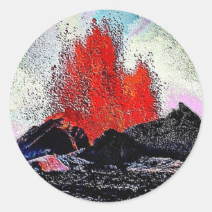 Sticker Rond Émail Volcano 7