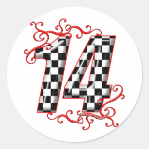 Sticker Rond emballage automatique numéro 14