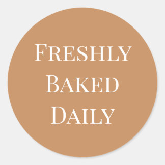 Sticker Rond Emballage de boulangerie Caramel Quotidiennement F