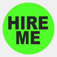 Embauchez-moi ! Néon brillant sans emploi