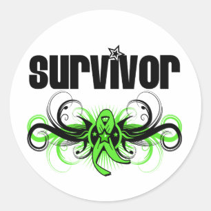 Sticker Rond Emblème à ailes de Lymphoma