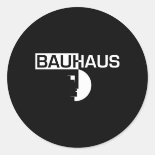 Sticker Rond Emblème à moitié du Bauhaus
