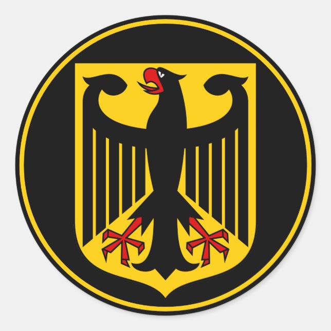 Sticker Rond emblème allemand (Devant)