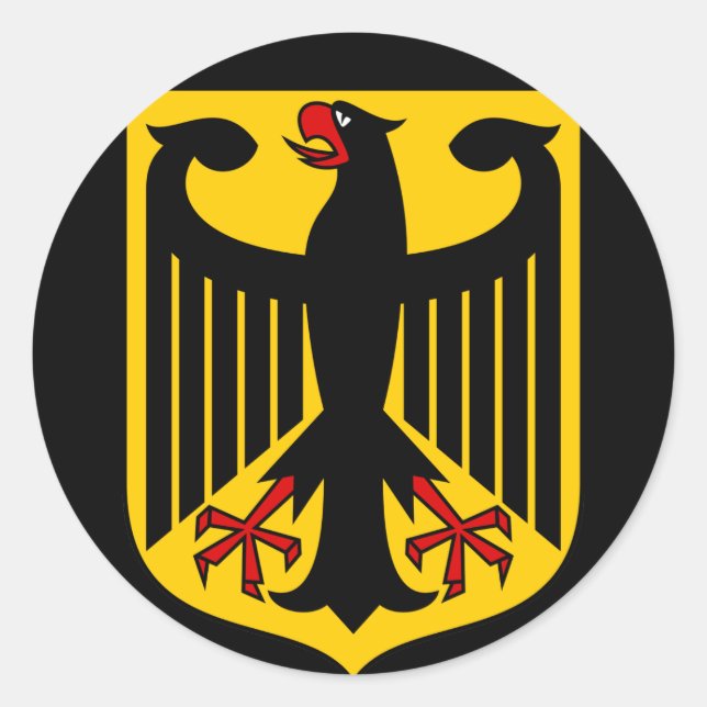 Sticker Rond emblème allemand (Devant)